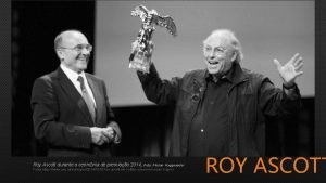 Roy Ascott durante a cerimnia de premiao 2014