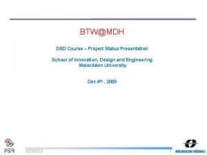 Project status presentation