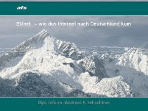 EUnet wie das Internet nach Deutschland kam Dipl