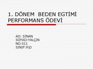 1 DNEM BEDEN EGTM PERFORMANS DEV AD SNAN