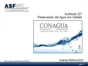 Auditora 127 Preservacin del Agua con Calidad http