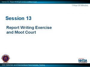 Report writing exercise