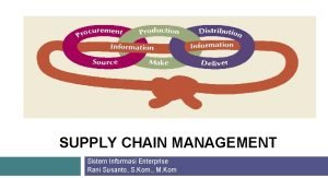 SUPPLY CHAIN MANAGEMENT Sistem Informasi Enterprise Rani Susanto