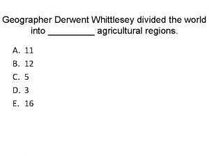 Whittlesey geographer