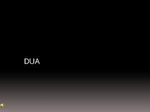 DUA DUA IS CONVERSATION WITH ALLAH IT IS