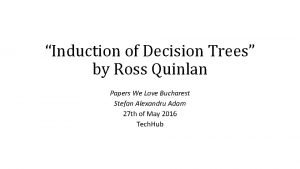 Quinlan decision tree