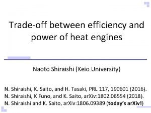 Tradeoff between efficiency and power of heat engines