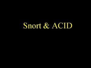 Acid snort