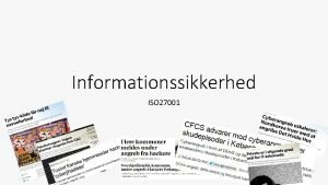 Hvad er iso 27001