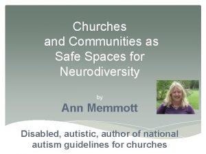 Churches and Communities as Safe Spaces for Neurodiversity