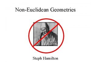 NonEuclidean Geometries Steph Hamilton The Elements 5 Postulates