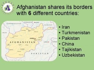 Afghanistan bordering countries