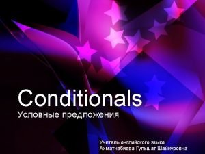 Miss en zero conditional