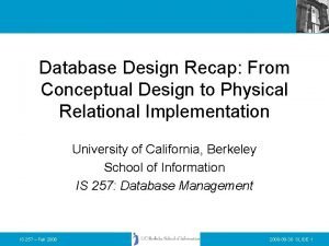 Conceptual design database