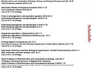 Bioinformatics background