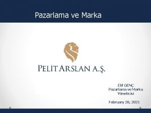 Pazarlama ve Marka Elif GEN Pazarlama ve Marka