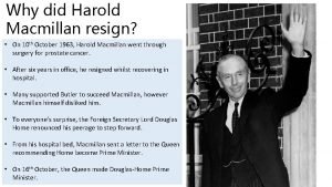 Why did harold macmillan resign