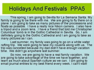 Holidays And Festivals PPA 5 This spring I