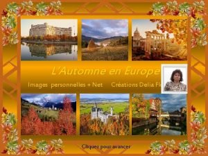 LAutomne en Europe Images personnelles Net Crations Delia