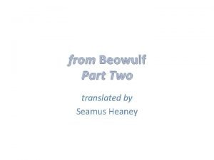 What were beowulf's final wishes