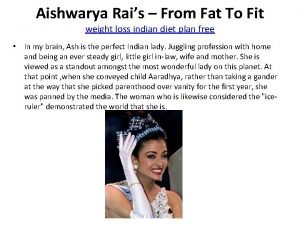 Aishwarya rai weight loss