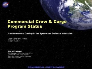 Commercial crew and cargo program