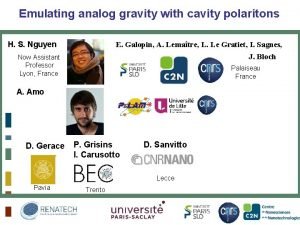 Emulating analog gravity with cavity polaritons H S