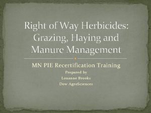 Right of way herbicides