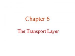 Transport layer primitives