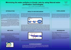 Minimizing the water pollution in Kandy Lake by