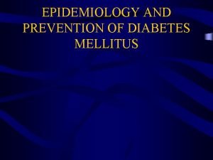 Tertiary prevention of diabetes mellitus