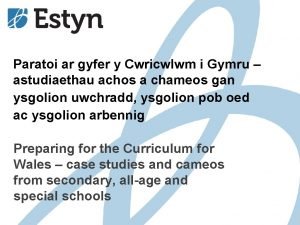 Title Welsh point Paratoi ar gyfer y Cwricwlwm