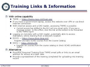 Twms telework training