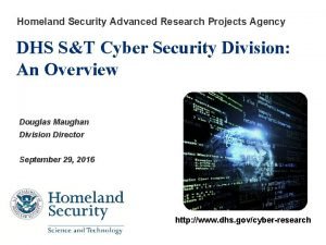 Homeland security advanced research projects agency