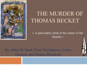 Thomas becket personality