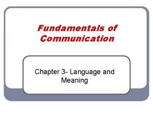 Abstract communication meaning