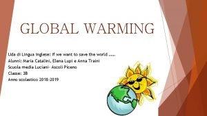 Global warming in inglese