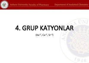 4. grup katyonları 4. grup katyonları