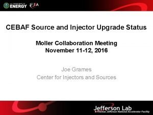 CEBAF Source and Injector Upgrade Status Moller Collaboration