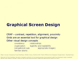 Graphical screen design