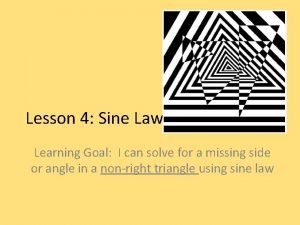 Law of sines lesson plan