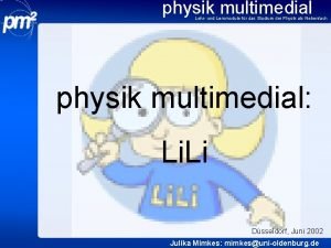 physik multimedial Lehr und Lernmodule fr das Studium