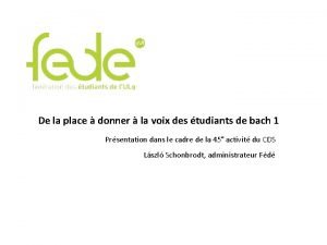 De la place donner la voix des tudiants