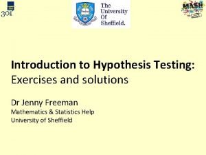 Hypothesis testing exercises and solutions