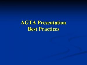AGTA Presentation Best Practices Super Shuttle Tampa Best