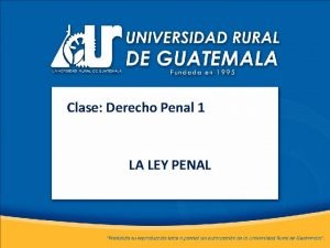 La ley penal