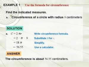 Indicated measure formula