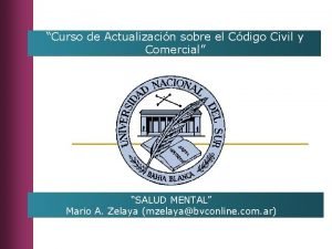 Curso de Actualizacin sobre el Cdigo Civil y