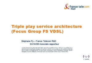 Vdsl architecture