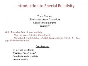 Time dilation presentation